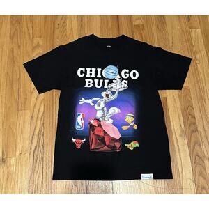 Diamond Supply Co Men's Medium Space Jam Chicago Bulls T-Shirt Bugs Bunny Black